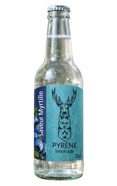 Bouteille de 33cl de limonade myrtille Pyrène