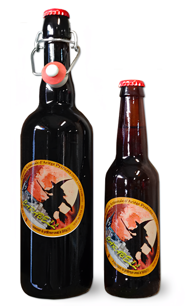 Bouteille de 33cl et 75cl de la bière Carabell
