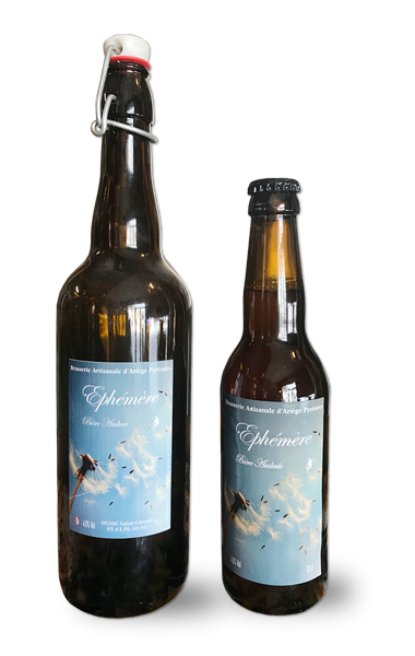 Bouteille de 33cl et 75 cl de la bière éphémère de La Brouche